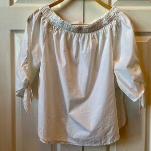 White Off-Shoulder Women's Top Size 4